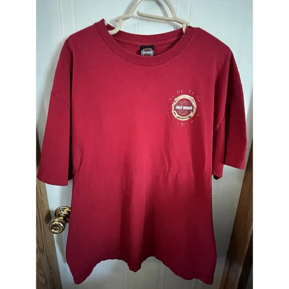 Harley Davidson T Shirt Men's 2xl Red Pirate Biker Double Sided Adult see photos - Picture 4 of 16